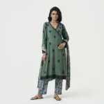Embroidered & Hand Block Print Shalwar Kameez