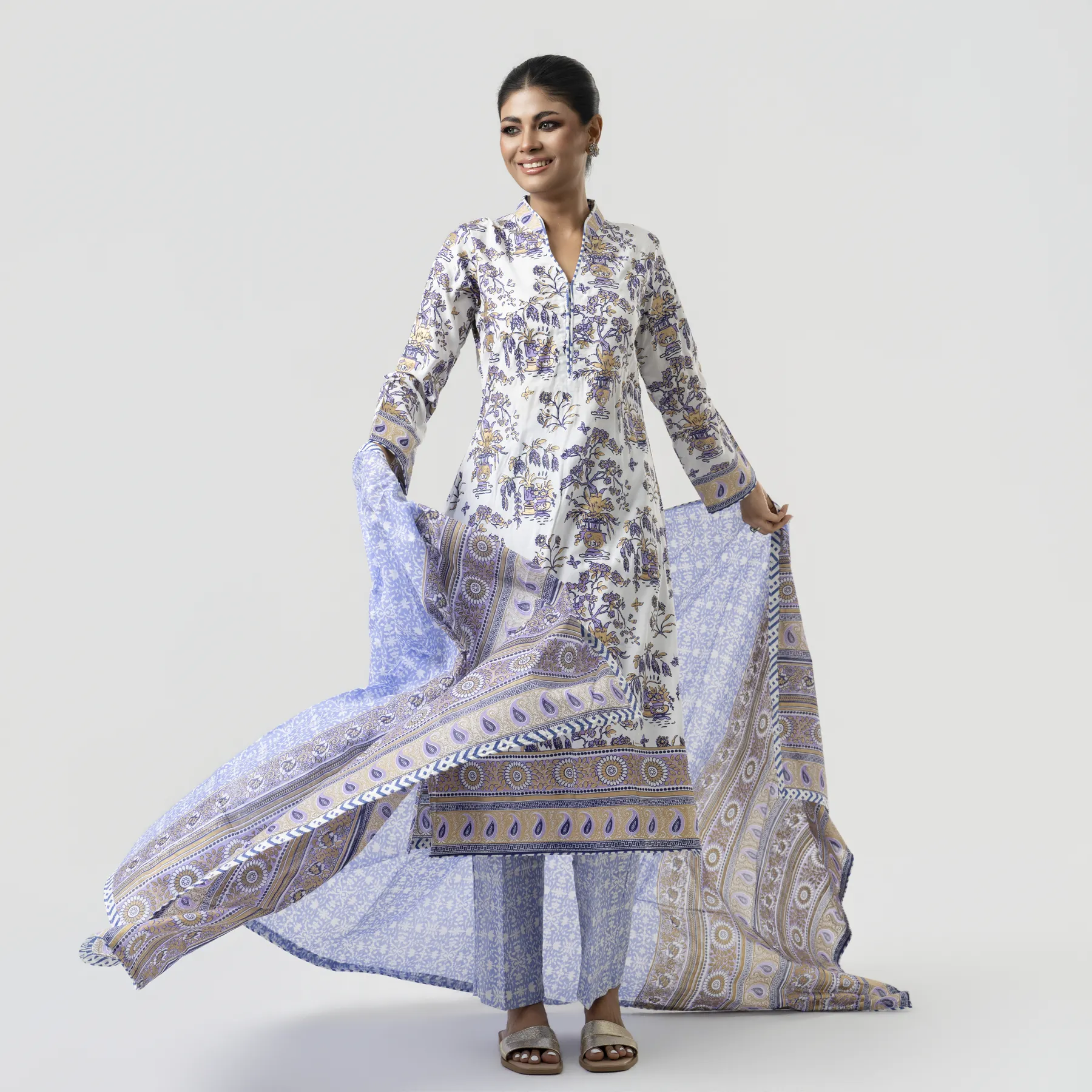 RL-87a Screen Print Shalwar Kameez - Image 1